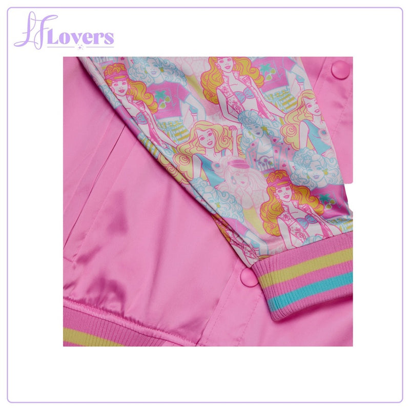 Load image into Gallery viewer, Loungefly Barbie 65th Anniversary Bomber Jacket
