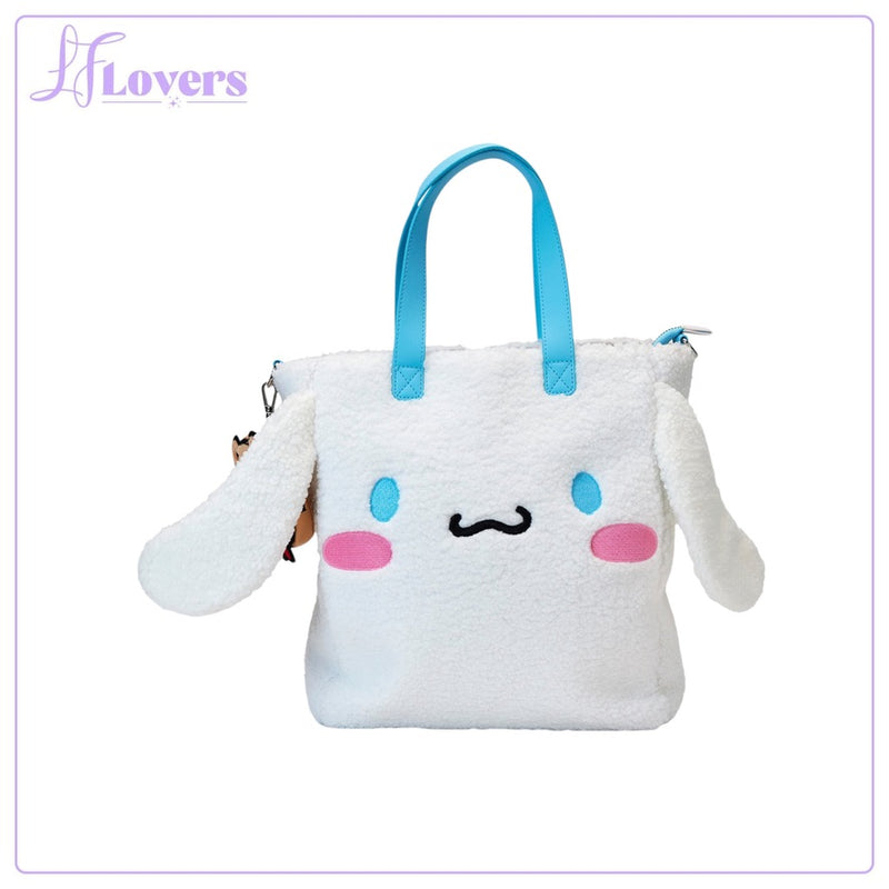 Load image into Gallery viewer, Loungefly Sanrio Cinnamoroll Sherpa Tote Bag With Coin Bag
