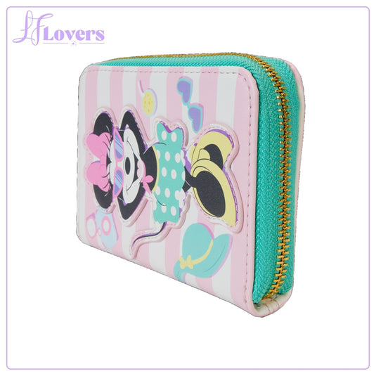 Loungefly Disney Minnie Mouse Vacation Style Zip Around Wallet - PRE ORDER