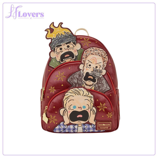 Loungefly Twentieth Century Studios Home Alone Triple Pocket Mid Size Backpack - PRE ORDER