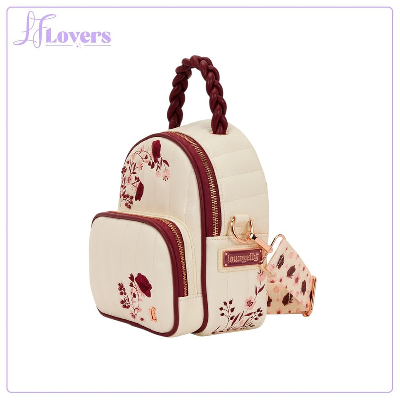 Load image into Gallery viewer, Loungefly Cream And Red Floral Sling Bag - PRE ORDER

