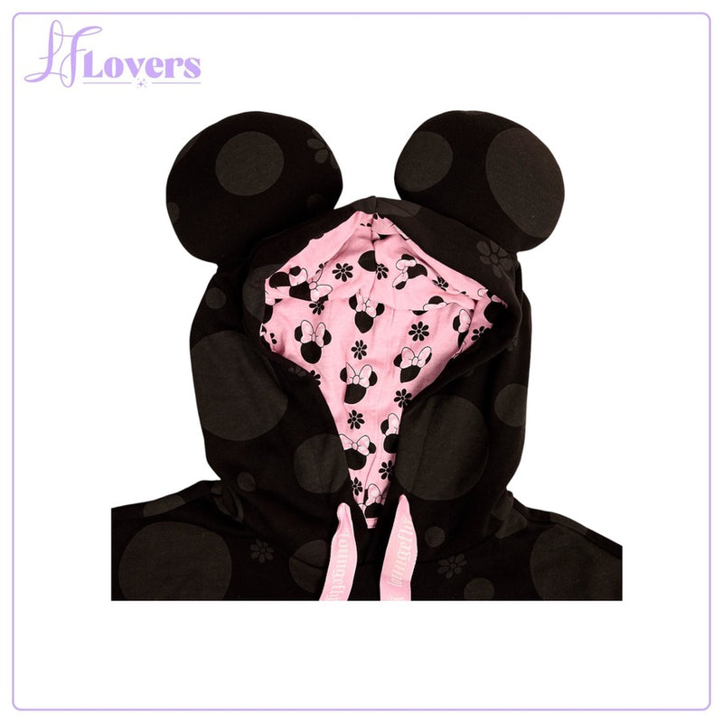Load image into Gallery viewer, Loungefly Disney Minnie Rocks The Dots Floral Unisex Hoodie - LF Lovers
