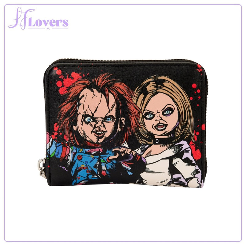 Load image into Gallery viewer, Loungefly Universal Bride Of Chucky Happy Couple Zip Around Wallet
