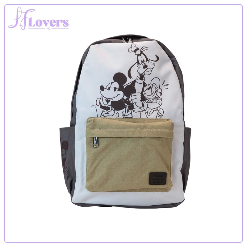 Load image into Gallery viewer, Loungefly Disney Mickey And Friends Canvas &amp; Nylon Full Size Backpack
