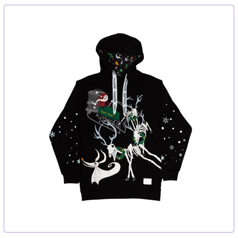Load image into Gallery viewer, Loungefly Disney The Nightmare Before Christmas Town Hooded Sweatshirt
