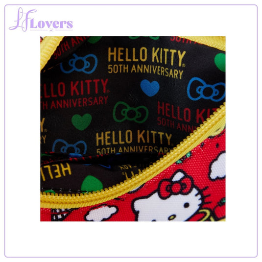 Loungefly Hello Kitty 50th Anniversary Classic AOP Nylon Pouch Wristlet - PRE ORDER - LF Lovers