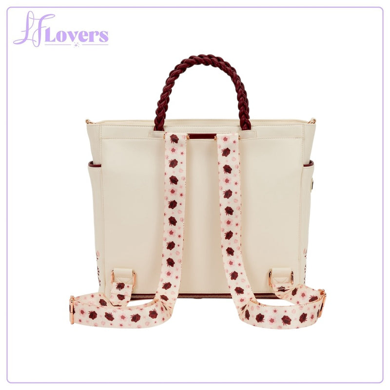 Load image into Gallery viewer, Loungefly Cream And Red Floral Tote - PRE ORDER
