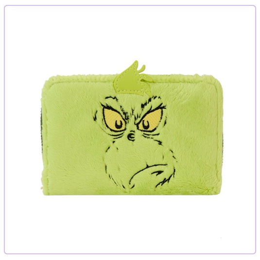 Loungefly Dr Seuss Plush Grinch Glow Cosplay Zip Around Wallet - LF Lovers