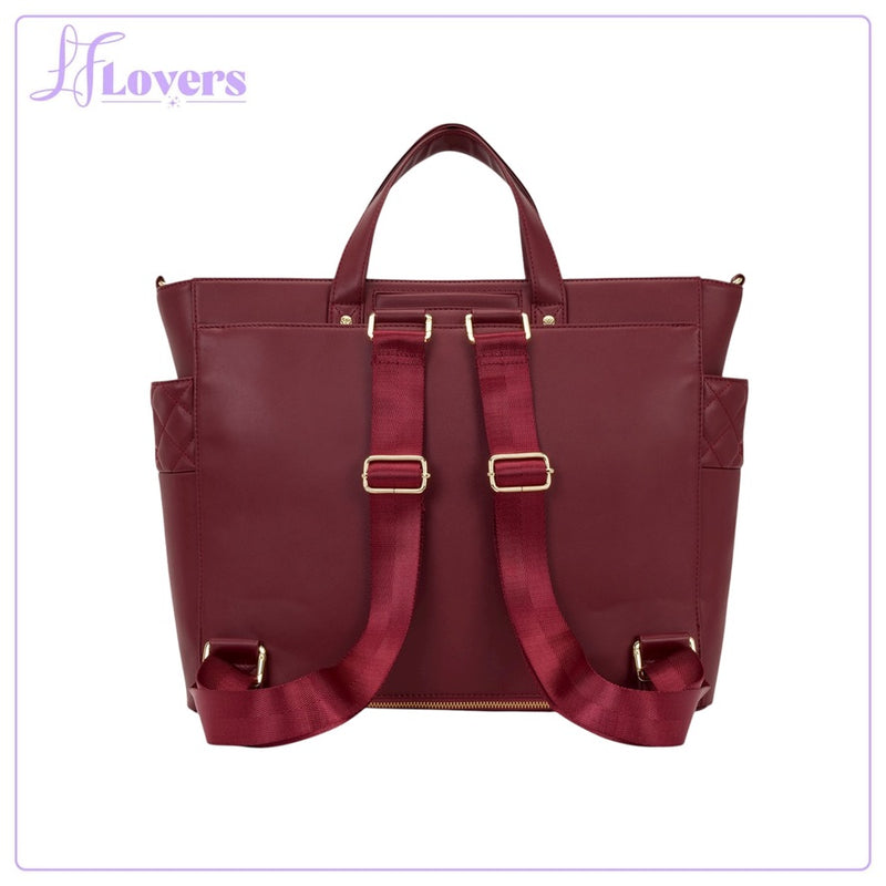Load image into Gallery viewer, Loungefly The Mo Red Pin Trader Convertible Tote Bag
