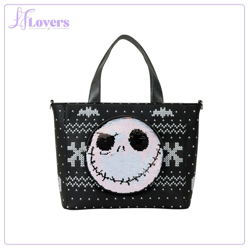 Load image into Gallery viewer, Loungefly Disney Nightmare Before Christmas Jack Tote Bag With Coin Bag
