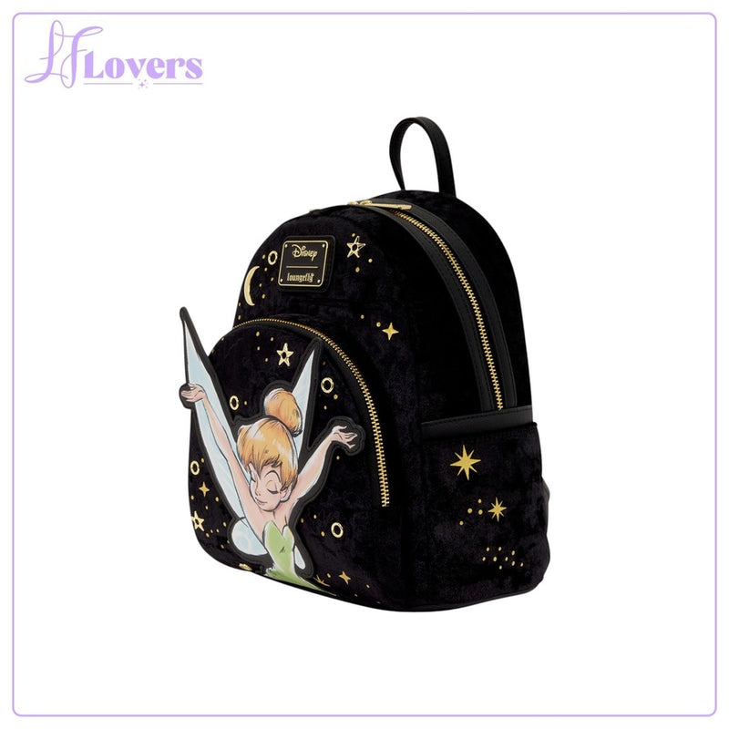 Load image into Gallery viewer, Loungefly Disney Tinker Bell Pixie Dust Velvet Mini Backpack - PRE ORDER

