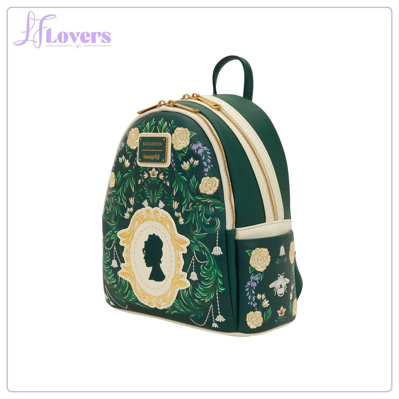 Load image into Gallery viewer, Loungefly Netflix Bridgerton Silhouette Floral Mini Backpack - PRE ORDER
