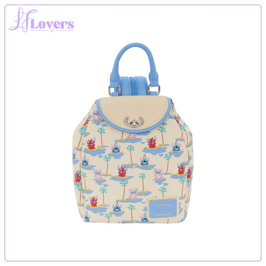 Loungefly Disney Lilo & Stitch Stitch, Angel, & Leroy Micro Mini Backpack - PRE ORDER