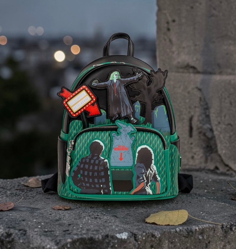 Load image into Gallery viewer, Loungefly Beetlejuice Graveyard Glow-in-the-Dark Mini-Backpack - Coming Soon - LF Lovers
