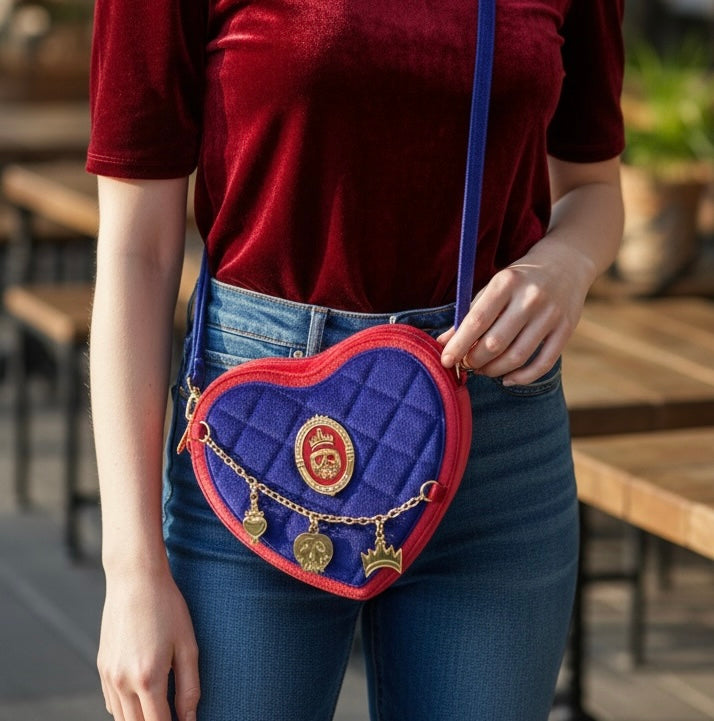 Load image into Gallery viewer, Loungefly Disney Evil Queen Quilted Heart Crossbody Bag - Coming Soon - LF Lovers

