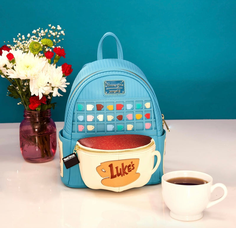Load image into Gallery viewer, Loungefly Gilmore Girls Lukes Diner Domed Coffee Cup Mini Backpack - LF Lovers
