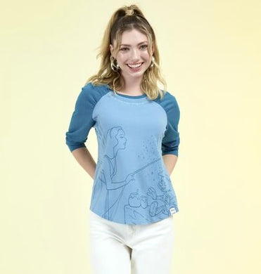 Loungefly Disney Pinocchio Blue Fairy Shirred Raglan Tee - PRE ORDER