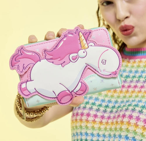 Loungefly Universal Minions Fluffy Unicorn Zip Around Wallet - PRE ORDER