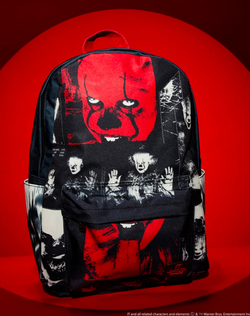 Load image into Gallery viewer, Loungefly Warner Brothers It Pennywise I Heart Horror Nylon Full Size Backpack
