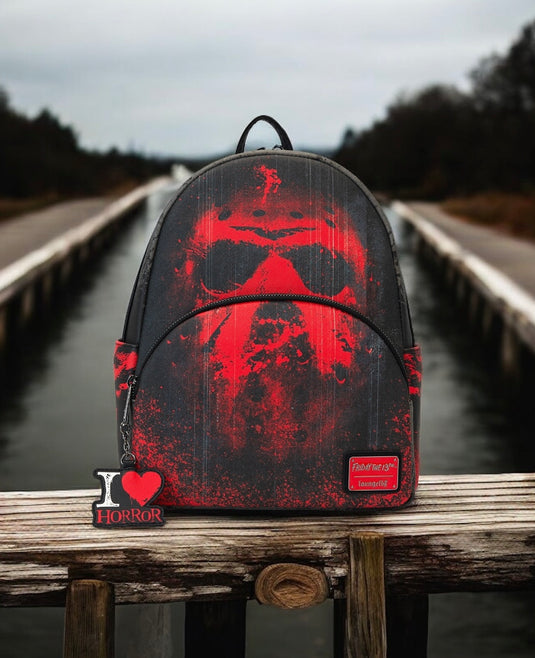 Loungefly Warner Brothers Friday The 13th I Heart Horror Mini Backpack