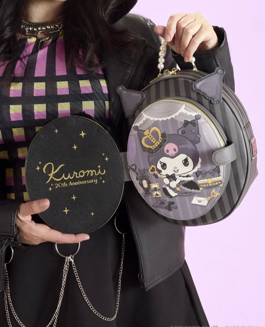 Loungefly Sanrio Kuromi 20th Anniversary Cameo Mini Backpack - PRE ORDER