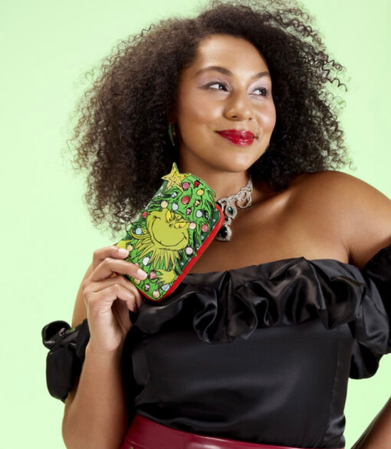 Load image into Gallery viewer, Loungefly Dr Seuss Grinch Holiday Zip Around Wallet
