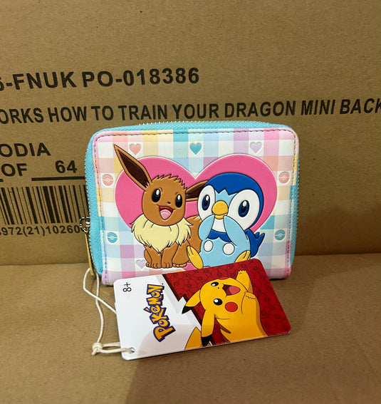 OUTLET - Loungefly Pokemon Piplup And Eevee Friends Wallet - PROMO