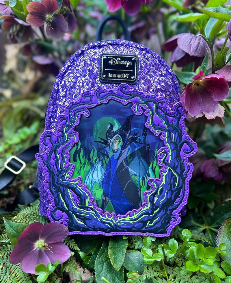 Load image into Gallery viewer, Loungefly Disney Sleeping Beauty Maleficent Lenticular Mini Backpack - LF Lovers
