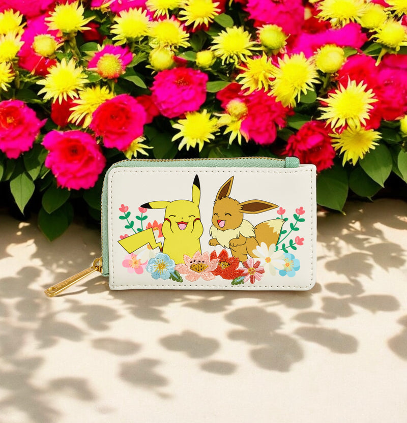Load image into Gallery viewer, Loungefly Pokemon Pikachu &amp; Eevee Floral Wallet - LF Lovers
