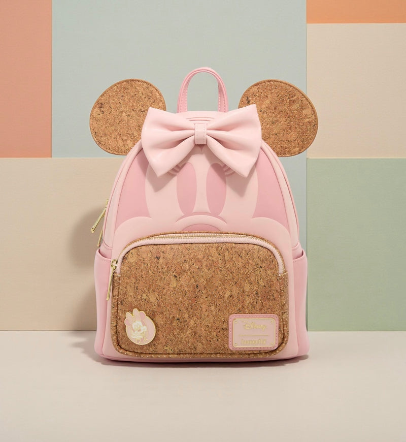 Load image into Gallery viewer, Loungefly Disney Minnie Mouse Corkboard Pin Display Ears Mini Backpack with Pin - Coming Soon - LF Lovers
