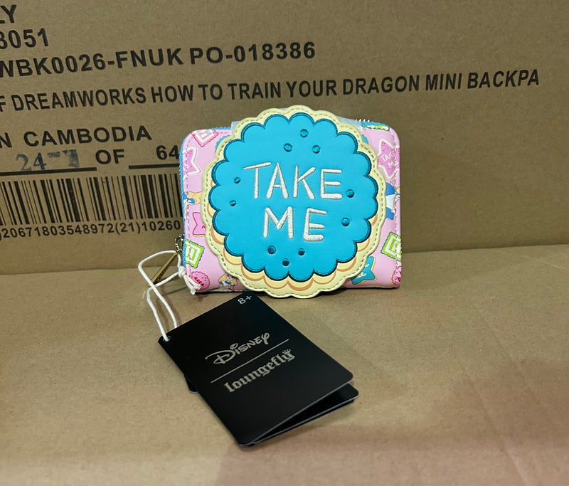 Load image into Gallery viewer, OUTLET - Loungefly Disney Alice In Wonderland Take Me Cookies Zip Around Wallet - PROMO
