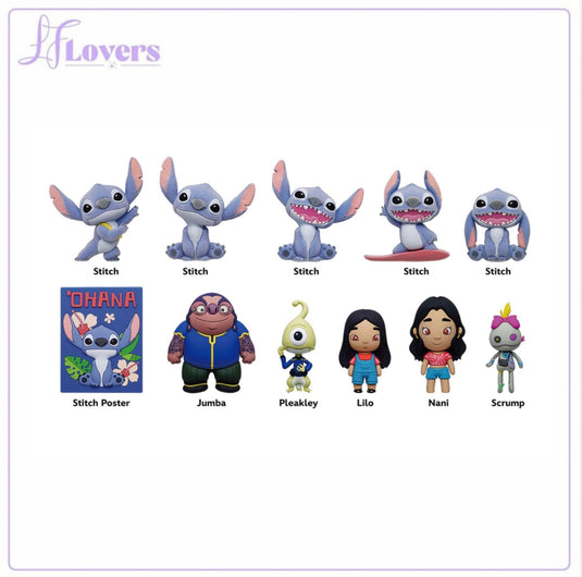 Lilo & Stitch Movie - Series 63 - 3D Foam Bag Clips - LF Lovers