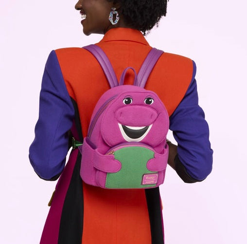 Load image into Gallery viewer, Loungefly Mattel Barney Mini Backpack - PRE ORDER
