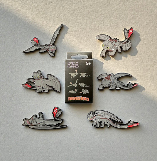 Loungefly How To Train Your Dragon Toothless Poses DreamWorks Loungefly Blind Box Mystery Pin - LF Lovers