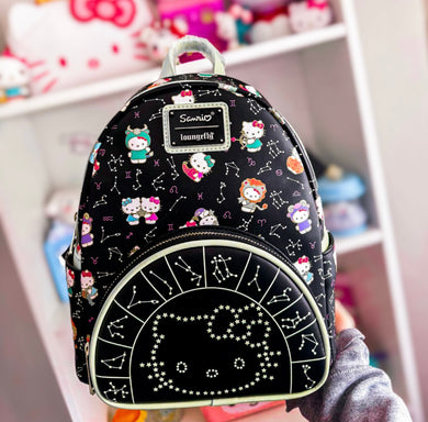 Loungefly Sanrio Hello Kitty Zodiac Sign Glow-in-the-Dark Mini Backpack - LF Lovers