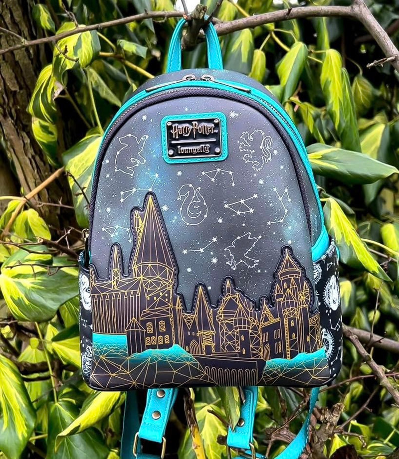 Load image into Gallery viewer, Loungefly Harry Potter Hogwarts Castle Constellations Glow-in-the-Dark Mini Backpack - LF Lovers
