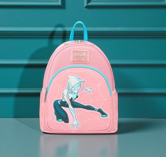 Loungefly Marvel Spider-Gwen Pink Web Mini Backpack- Coming Soon - LF Lovers