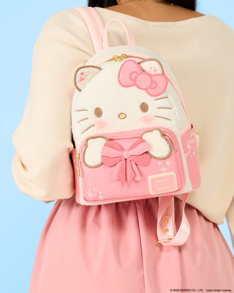 Load image into Gallery viewer, Loungefly Sanrio Hello Kitty Holiday Plush &amp; Glitter Cosplay Mini Backpack - Preorder - LF Lovers
