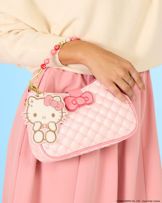 Loungefly Sanrio Hello Kitty Quilted Crossbody Bag with Beaded Handle & Bag Charm - Preorder - LF Lovers