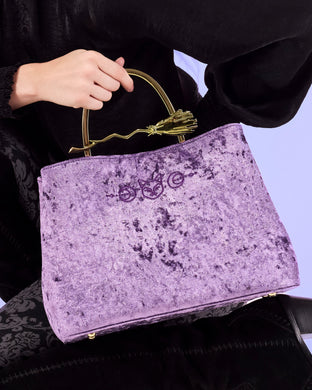 Loungefly Disney Hocus Pocus Velvet Broom Handle Handbag - PRE ORDER