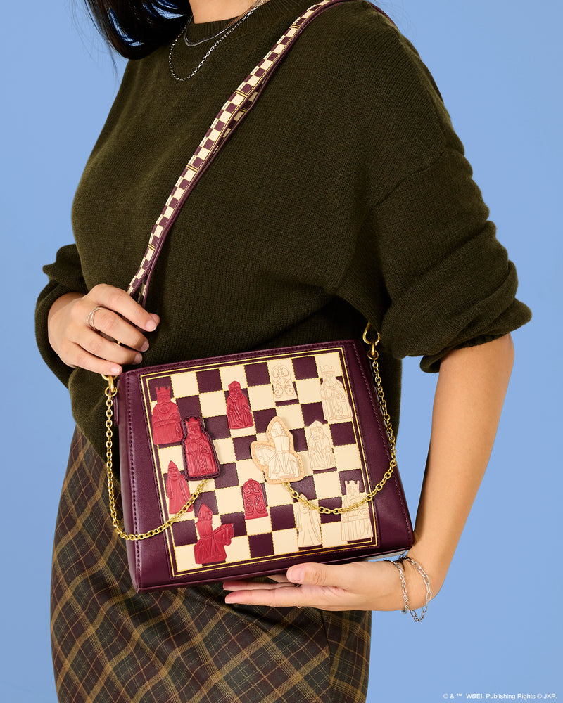 Load image into Gallery viewer, Loungefly Warner Brothers Harry Potter Wizard Chess Crossbody Bag with Playable Pieces - Preorder - LF Lovers
