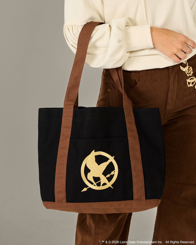 Load image into Gallery viewer, Loungefly Lionsgate The Hunger Games District 12 Canvas Tote Bag - Preorder - LF Lovers
