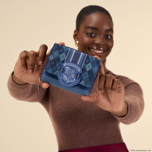 Loungefly Warner Brothers Harry Potter Denim Tri-Fold Wallet