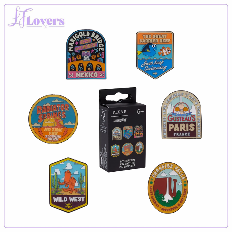 Load image into Gallery viewer, Loungefly Disney Pixar Destination/National Park Mystery Blind Box Enamel Pin - COMING SOON
