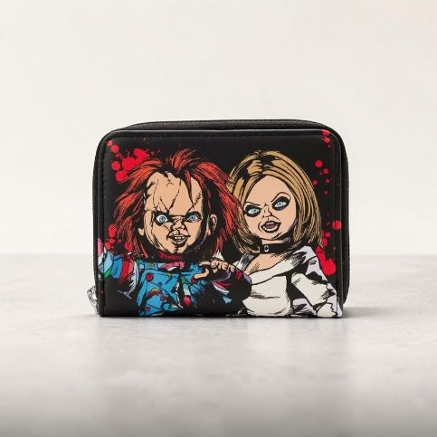 Loungefly Universal Bride Of Chucky Happy Couple Zip Around Wallet