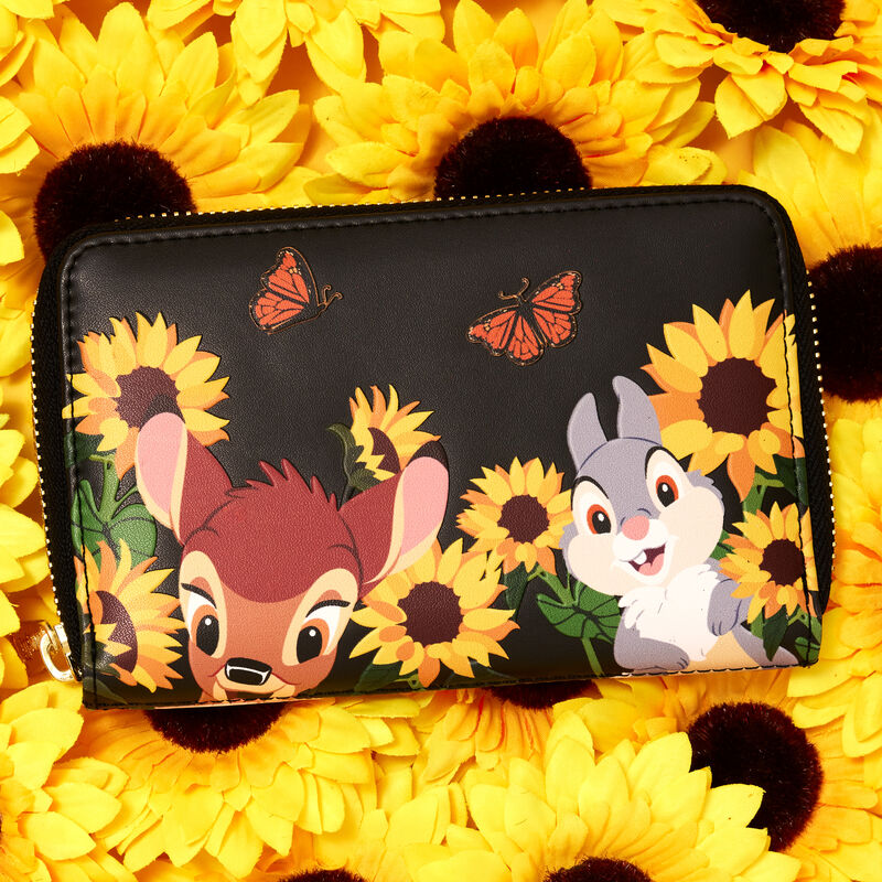 Load image into Gallery viewer, Loungefly Disney Bambi Sunflower Friends Zip Around Wallet - PRE ORDER - LF Lovers
