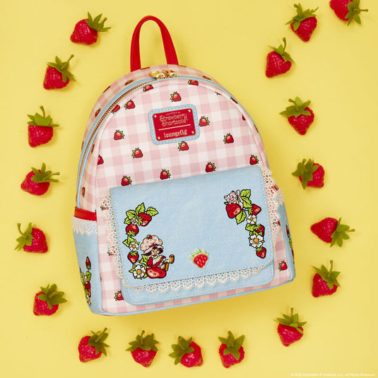 Loungefly Strawberry Shortcake Denim Pocket Mini Backpack - PRE ORDER - LF Lovers