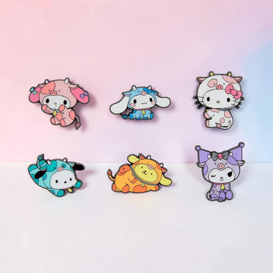 Hello Kitty And Friends Cow Costume Mystery Pins