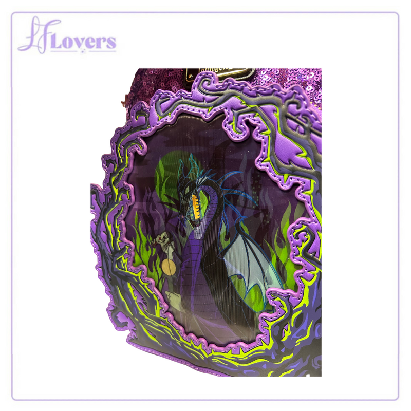 Load image into Gallery viewer, Loungefly Disney Sleeping Beauty Maleficent Lenticular Mini Backpack - PRE ORDER - LF Lovers

