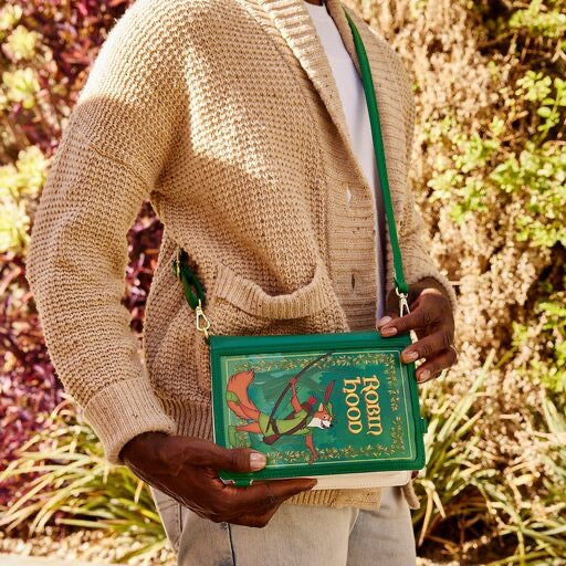 Load image into Gallery viewer, Loungefly Disney Classic Books Robin Hood Convertible Crossbody - Preorder
